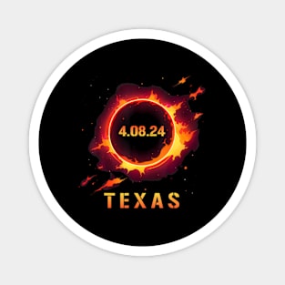 Solar Eclipse 4.08.24 Texas Totality Event 2024 Magnet